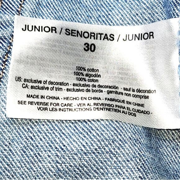 William Rast Light Wash Bleach Striped Frayed Hem Denim Perfect Shorts Size 30 - Picture 9 of 11